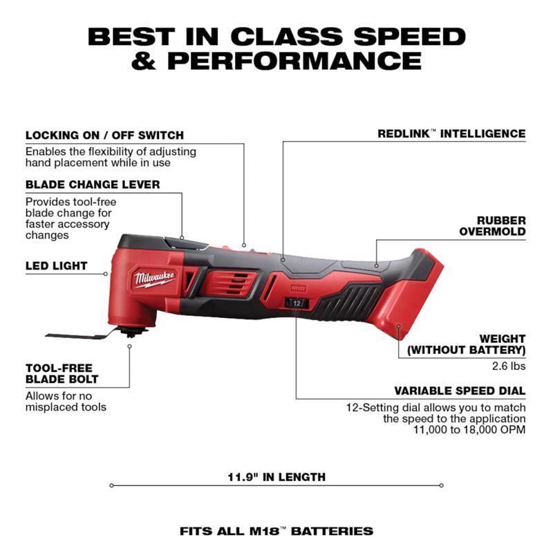 Milwaukee M18 Cordless Oscillating Multi-Tool Tool Only