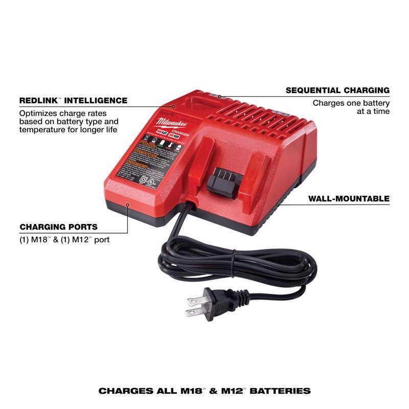 Milwaukee M18 RedLithium XC5.0 5 Ah Lithium-Ion Starter Kit 2 pc