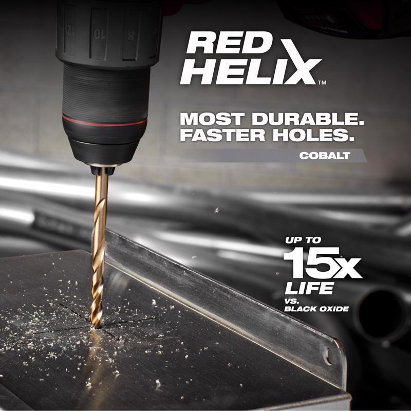 Milwaukee Red Helix 13/32 in. X 4.80 in. L Metal Thunderbolt Drill Bit 3-Flat Shank 1 pc