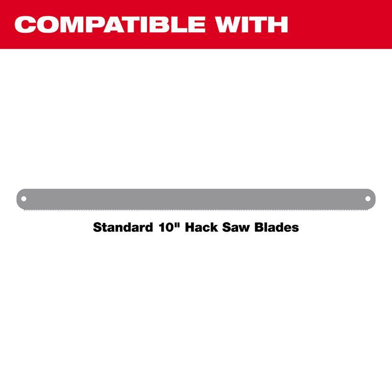 Milwaukee 10 in. Bi-Metal Compact Hacksaw Black/Red 1 pc