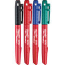 Milwaukee INKZALL Assorted Fine Tip Jobsite Marker 4 pk