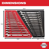 Milwaukee Max Bite SAE Combination Wrench Set 15.04 in. L 15 pc
