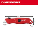 Milwaukee 5-3/4 in. Self-Retracting Safety Knife Red 1 pc