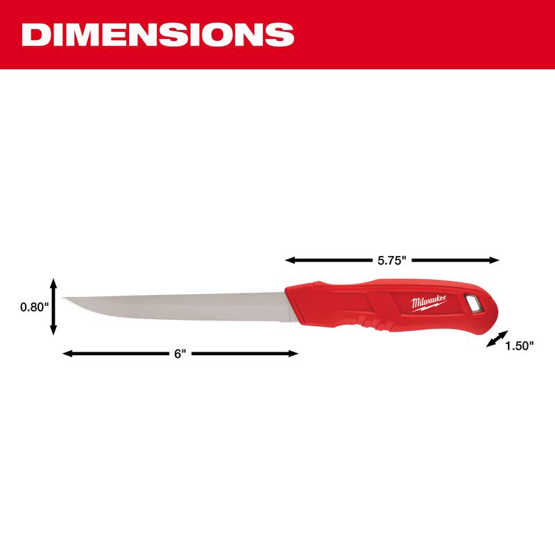 Milwaukee 12 in. Fixed Blade Smooth Insulation Knife Red 1 pk