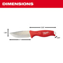 Milwaukee 9-1/2 in. Fixed Blade Knife Red 1 pc