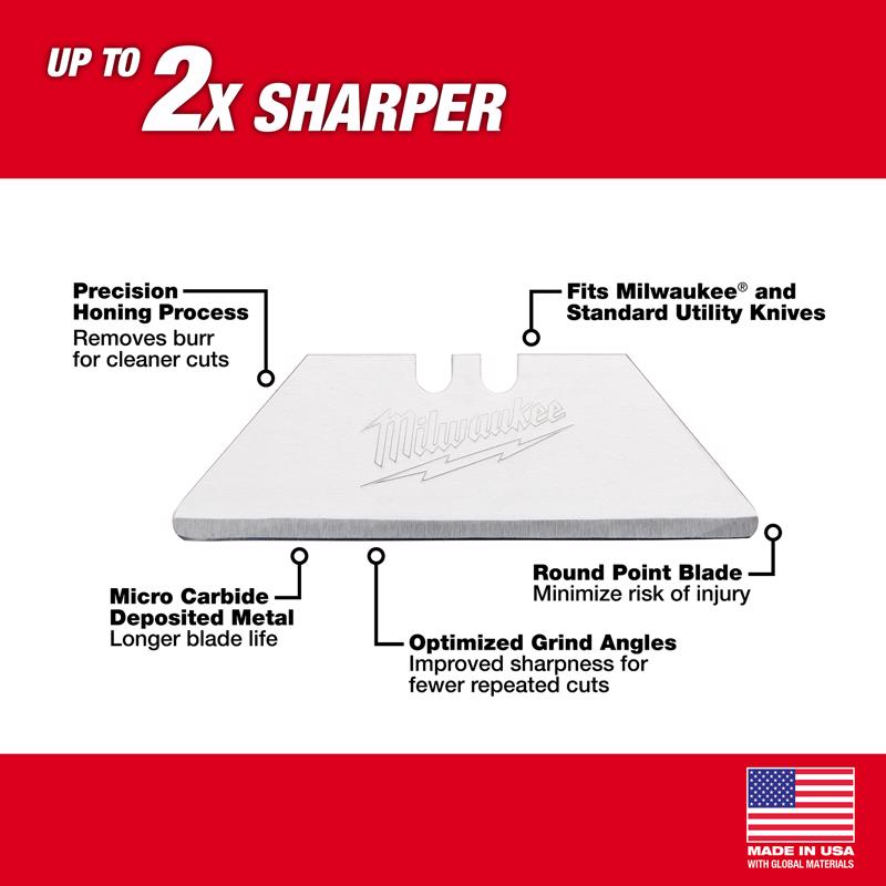 Milwaukee Micro Carbide Metal Utility Utility Blade 3 in. L 50 pc