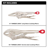 Milwaukee Torque Lock 2 pc Forged Alloy Steel Pliers Set 10 and 6 in. L