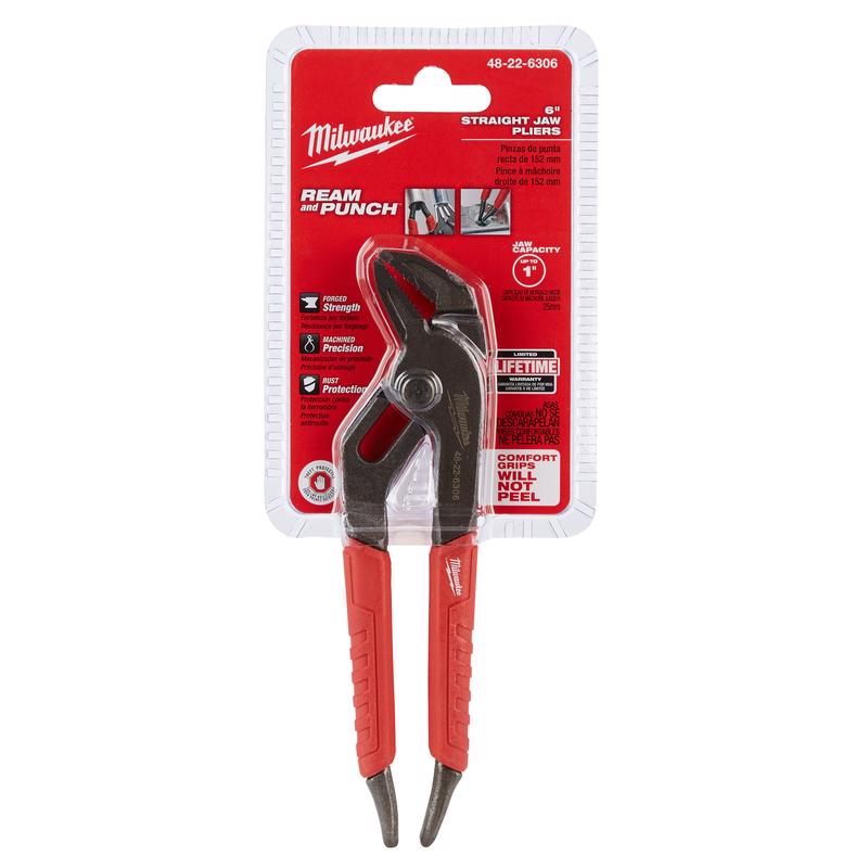 Milwaukee Ream & Punch 6 in. Forged Alloy Steel Straight-Jaw Pliers