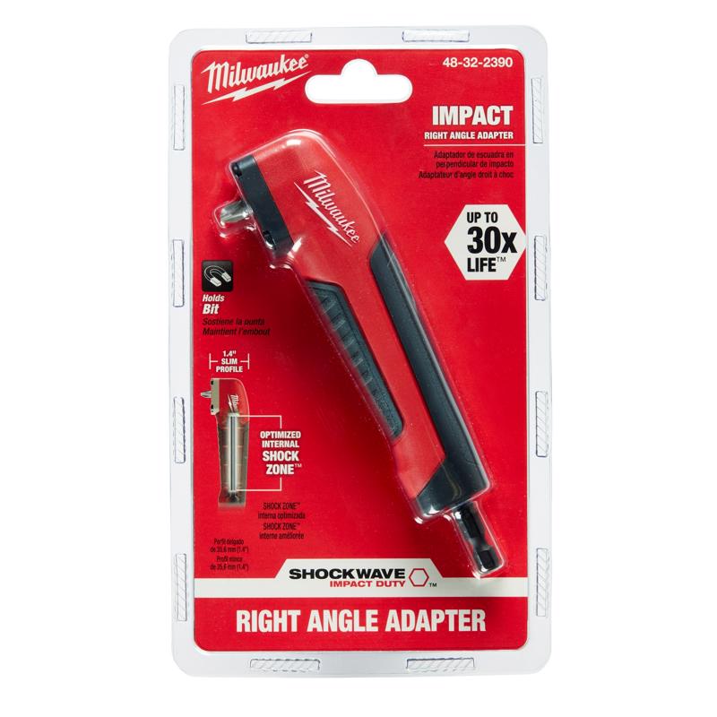 Milwaukee Shockwave Right Angle Attachment 1/4 in. Hex Shank 1 pc