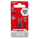 Milwaukee Shockwave Torx T10 X 1 in. L Impact Insert Bit Steel 2 pc