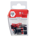 Milwaukee Shockwave Torx T25 X 1 in. L Impact Insert Bit Set Steel 15 pc