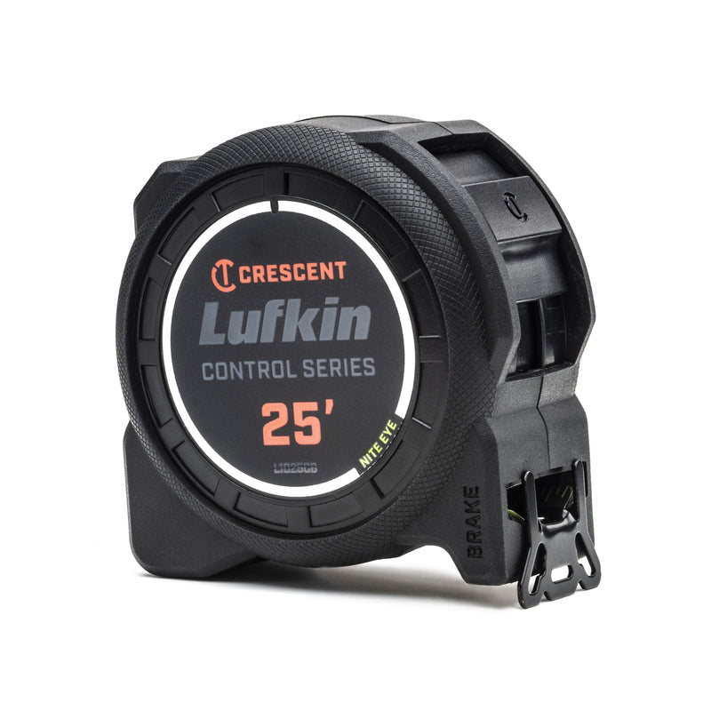 Crescent Lufkin 25 ft. L X 1-3/16 in. W Control Series Black Blade Tape Measure