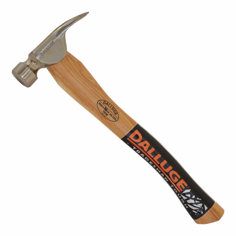 Vaughan Dalluge 16 oz Smooth Face Trim Hammer 14 in. Hickory Handle