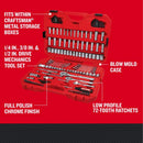 Craftsman 1/4, 3/8 and 1/2 in. drive Metric and SAE 6 and 12 Point Mechanic's Tool Set 135 pc