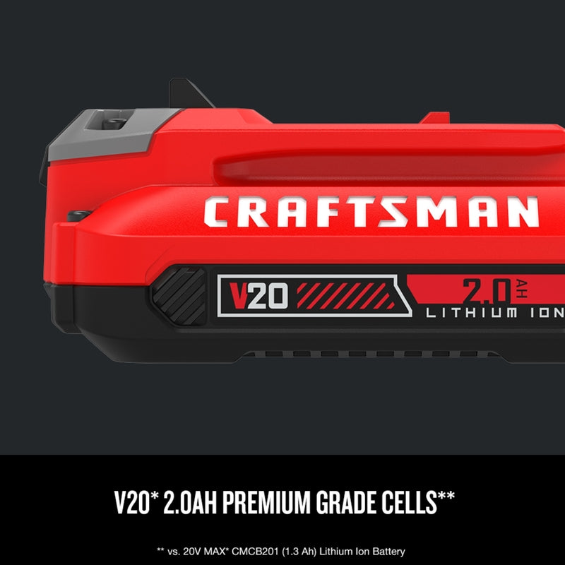 Craftsman V20 CMCB202-2 2 Ah Lithium-Ion Battery Pack 2 pc