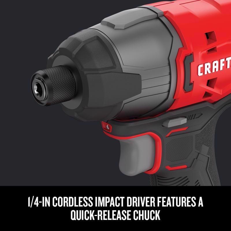 Craftsman V20 Cordless Brushed 2 Tool Drill/Driver and Impact Driver Kit