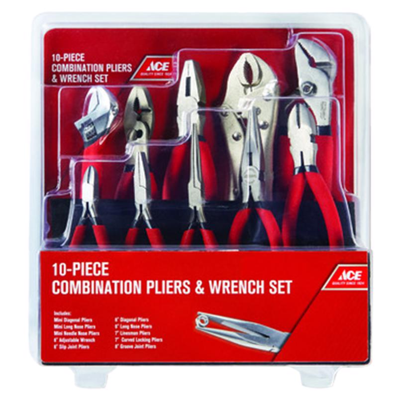 CMB PLIER&WRNCH SET 10PC