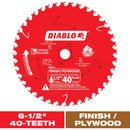 Diablo 6-1/2 in. D X 5/8 in. Finish/Plywood TiCo Hi-Density Carbide Finish Saw Blade 40 teeth 1 pk