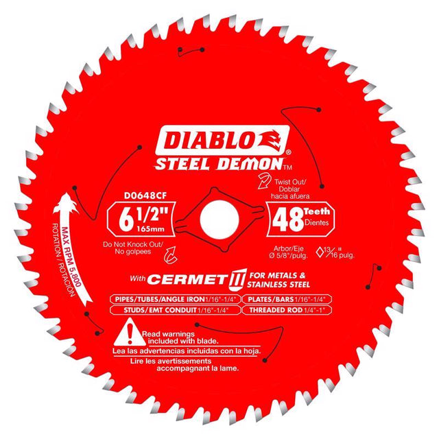 SAW BLADE 6.5"48T METAL