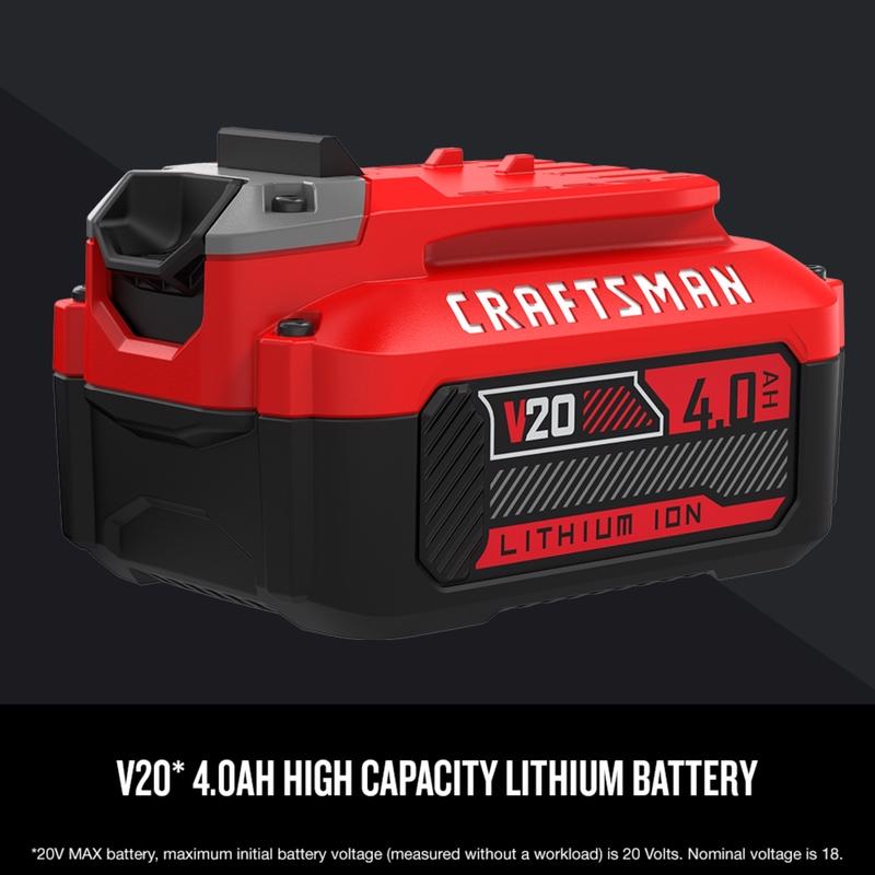 Craftsman V20 CMCB204 4 Ah Lithium-Ion Battery 1 pc