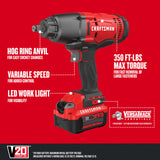 Craftsman V20 1/2 in. Cordless Brushed Impact Wrench Kit (Battery & Charger)