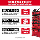 Milwaukee PACKOUT Organizer Impact-Resistant Poly 10 compartments Red