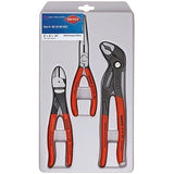 Knipex 3 pc Chrome Vanadium Steel Universal with Cobra Pliers Set