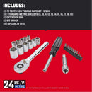 Craftsman 3/8 in. drive Metric 6 Point Nano Mechanic's Tool Set 24 pc
