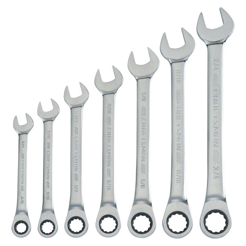 WRENCH SET RATCH SAE 7P