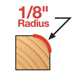 Diablo 3/4 in. D X 1/8 in. X 2-3/16 in. L Carbide Rounding Over Router Bit