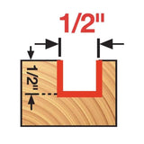 Diablo 1/2 in. D X 2 in. L Carbide Mortising Router Bit