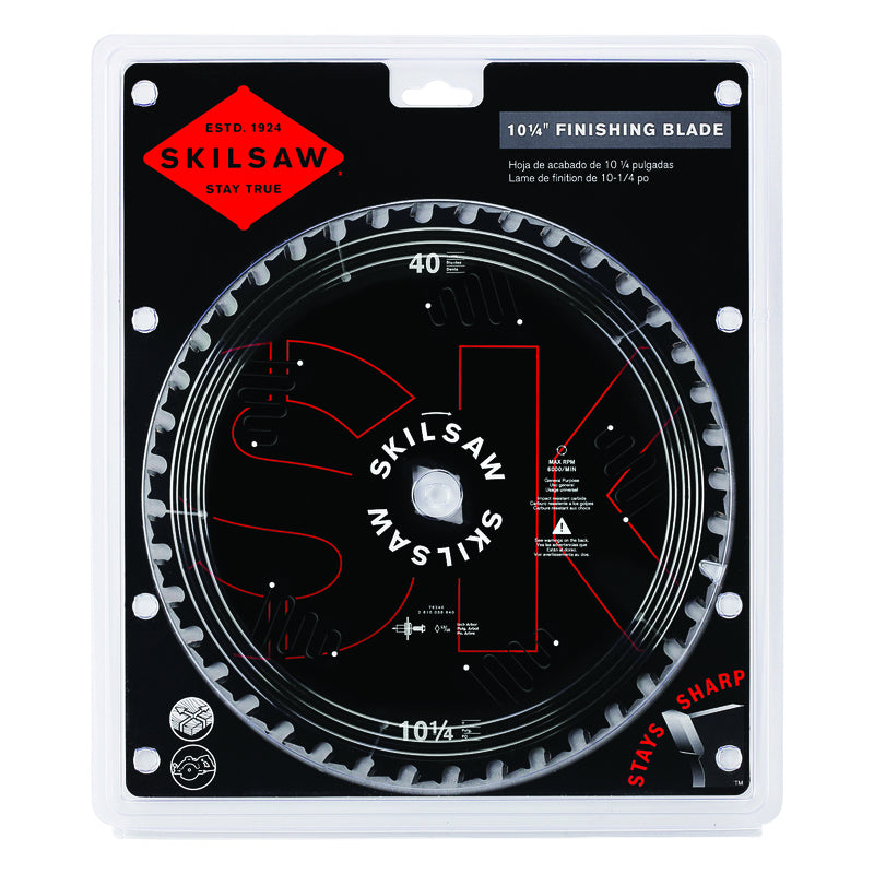 SKIL 10-1/4 in. D X 13/16 in. Carbide Tipped Circular Saw Blade 40 teeth 1 pc