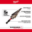 Milwaukee Shockwave 3/16 to 7/8 in. High Speed Steel Impact Step Drill Bit Quick-Change Hex Shank 1