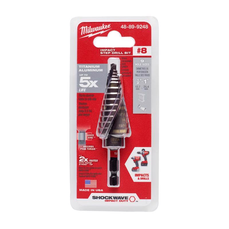 Milwaukee Shockwave 1/8 to 1 in. X 3.9 in. L High Speed Steel