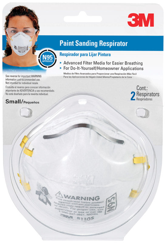 3M N95 RESPIRATOR 2PK SM