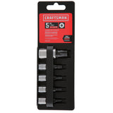 Craftsman 1/4 and 3/8 in. drive Tamperproof Torx Bit Socket Set 5 pc