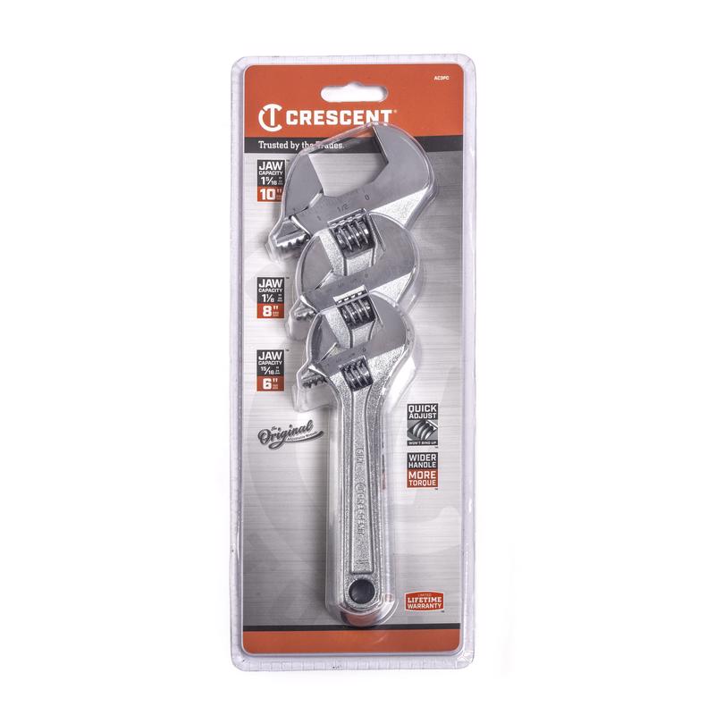 Crescent Adjustable Wrench Set 3 pc