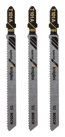 Bosch 4 in. High Speed Steel T-Shank Jig Saw Blade 14 TPI 3 pk