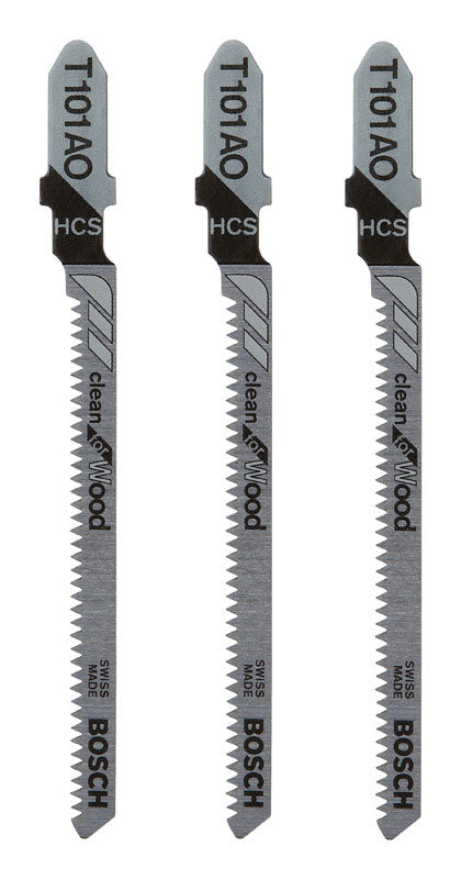 Bosch 3 in. Metal T-Shank Pointed teeth and ground Jig Saw Blade 20 TPI 3 pk