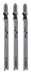 Bosch 4 in. Metal T-Shank Ground teeth and taper ground back Jig Saw Blade 10 TPI 3 pk