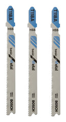 Bosch 3 in. High Carbon Steel T-Shank Wavy set and milled Jig Saw Blade 24 TPI 3 pk