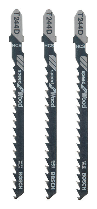 Bosch 4 in. High Carbon Steel T-Shank Jig Saw Blade 6 TPI 3 pk