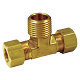 3/8 in. Compression X 3/8 in. D Compression Brass Reducing Tee