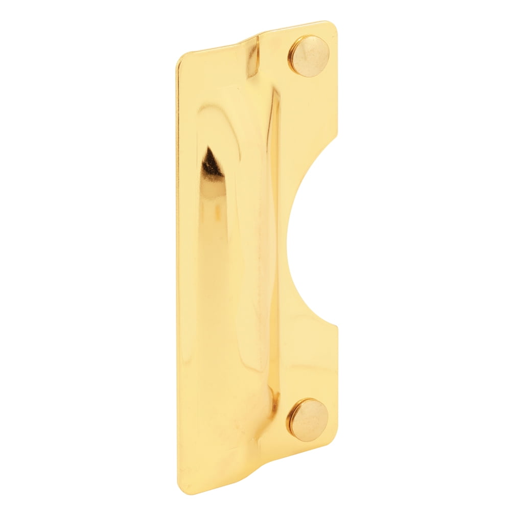 Prime-Line 3 in. H X 11 in. L Polished Brass Steel Latch Guard
