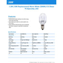 Feit LED T6 E12 (Candelabra) LED Bulb Warm White 15 Watt Equivalence 1 pk