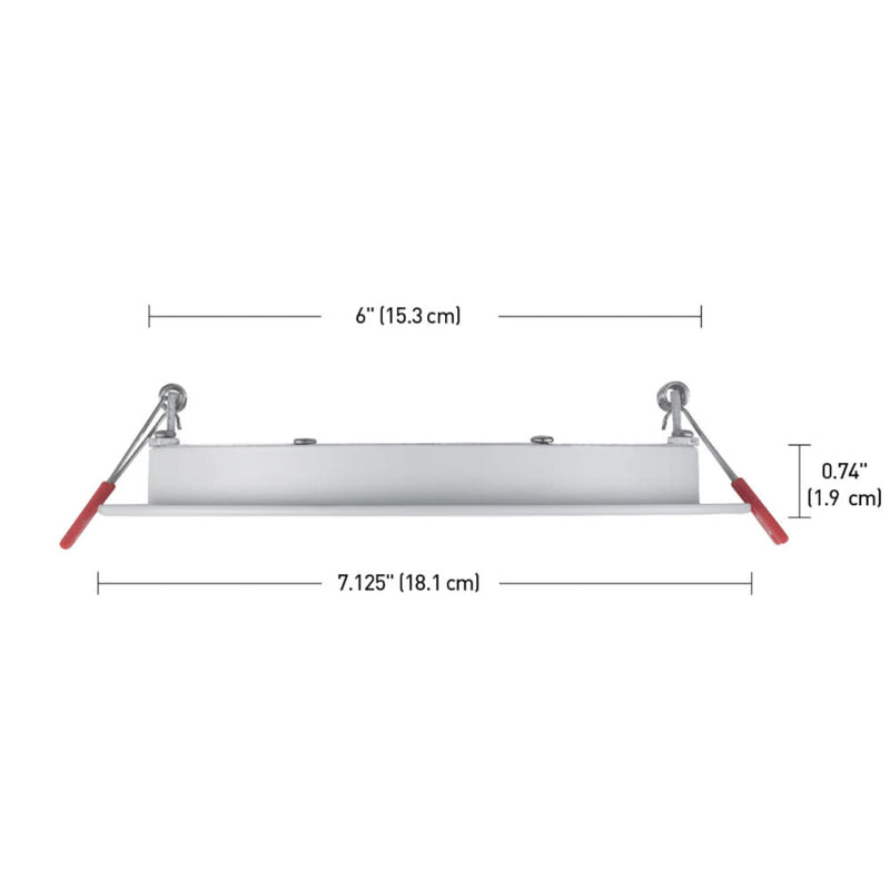 Globe Electric Ultra Slim Energy Star Frost White 6 in. W Metal LED Canless Recessed Downlight 12 W