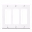WALL PL 3GANG ANTI WH