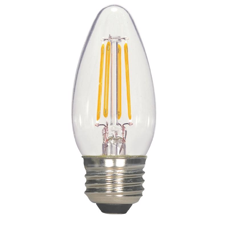 Satco B11 E26 (Medium) Filament LED Bulb Warm White 25 Watt Equivalence 2 pk