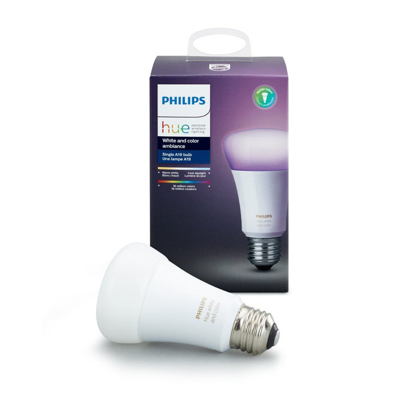 Philips Hue A19 E26 (Medium) Smart-Enabled LED Bulb Color Changing 60 Watt Equivalence 1 pk