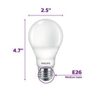 Philips A19 E26 (Medium) LED Bulb Warm White 60 Watt Equivalence 1 pk